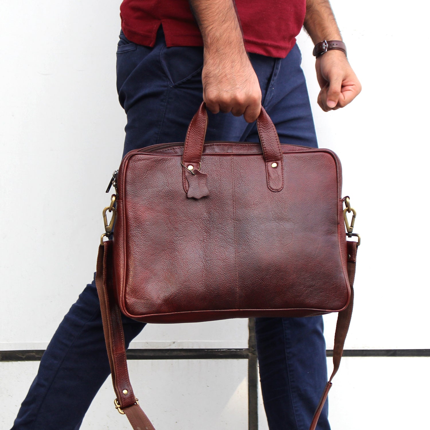 Genuine Real Leather Laptop Bag 16 inches Briefcase Men/Women Handmade Messenger Adjustable Shoulder Bag for Business Office Travel Genuine Real Leather Laptop Bag 16 inches Briefcase Men/Women Handmade Messenger Adjustable Shoulder Bag for Business Office Travel